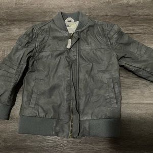 Toddler boy leather jacket